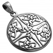 Silver Large Celtic Knot Pendant, pn75